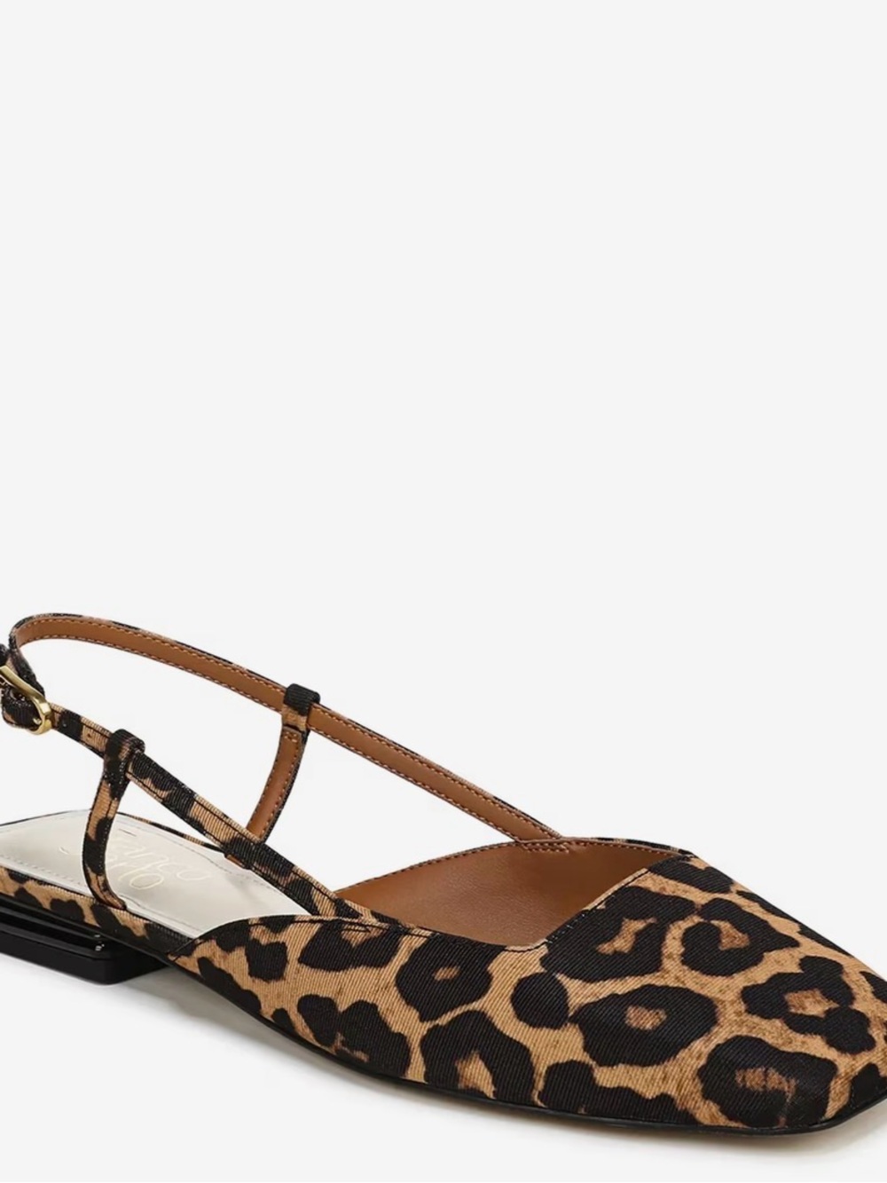 Franco Sarto Telica Slingback Ballet Flats | Leopard Print | Size 8 - Picture 2 of 5